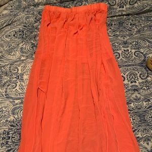 Coral maxi skirt